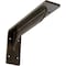 Ekena Millwork Embrey Steel Bracket, Antiqued Pale Gold 2"W x 10"D x 4 3/4"H BKTM02X10X04EBAPG - alternate 1